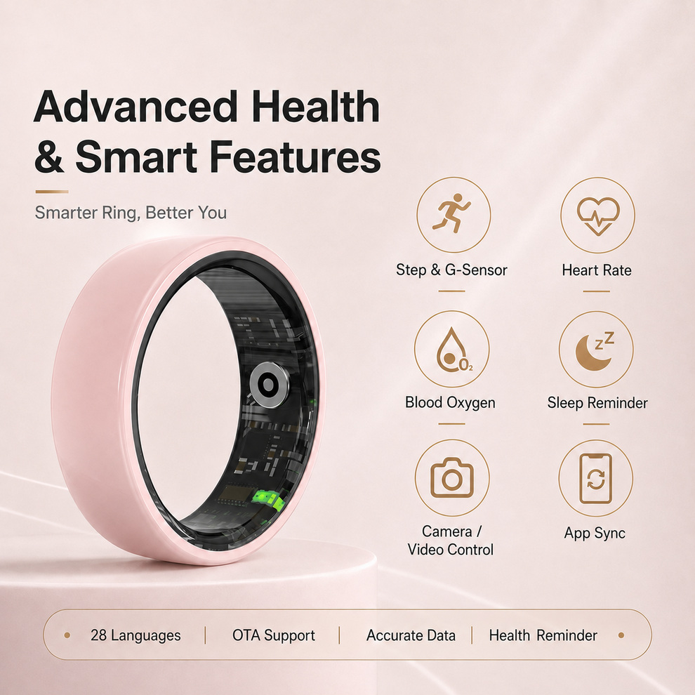 Ceramic Material Couple Smart Ring