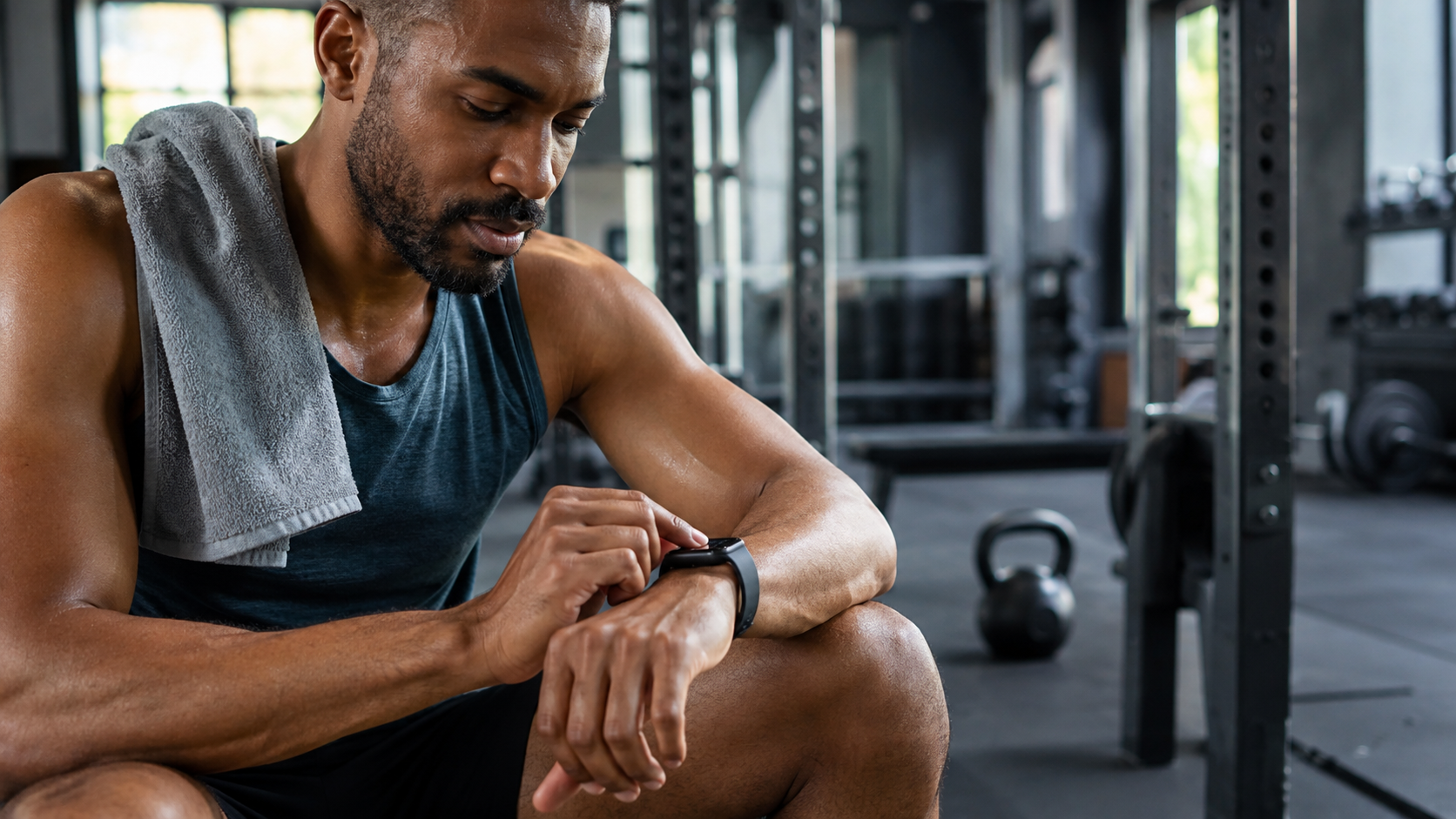 smart watch import regulations - Athlete checking smart watch during fitness training